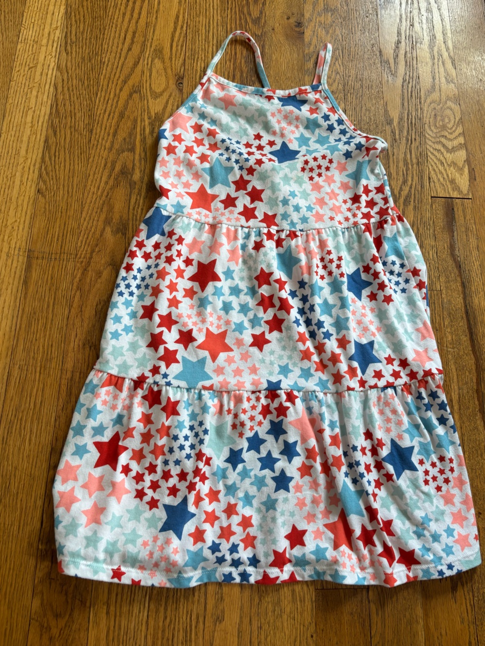 Cat & Jack Girls' Star Print Sundress in Red, Blue, Pink